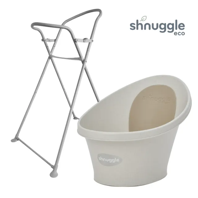 Shnuggle Eco babybad med stativ sæt genbrugsplast