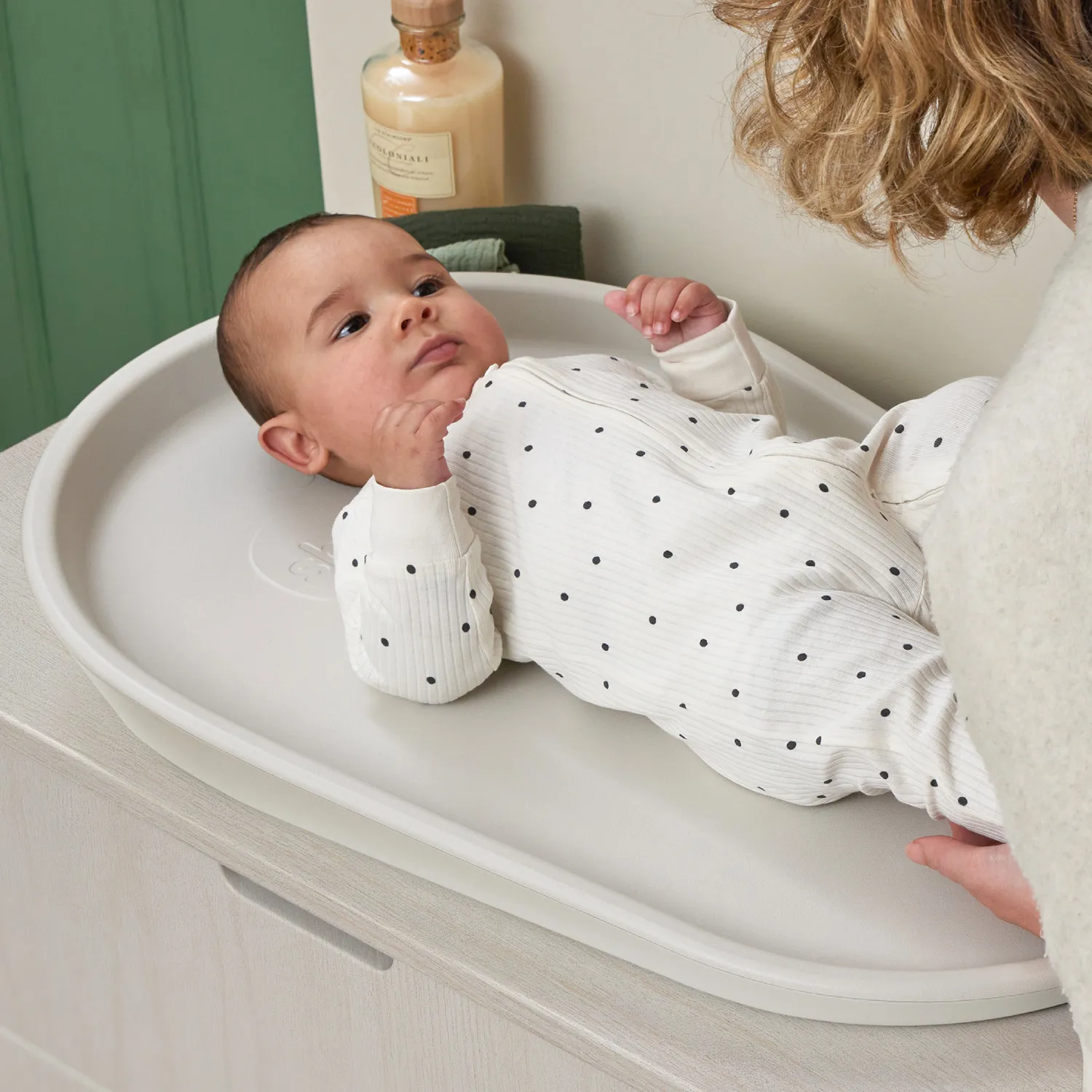 Shnuggle Squishy puslemåtte taupe blød