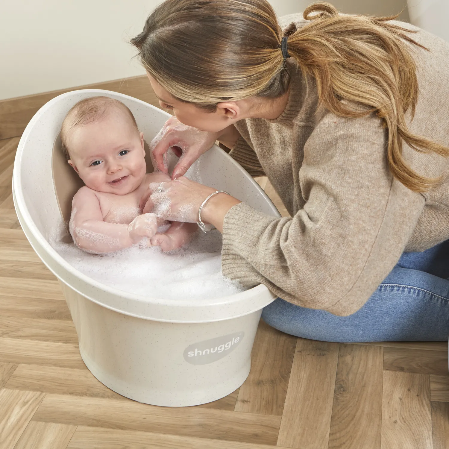 Shnuggle Eco Baby Bath badekar cookies cream genbrug