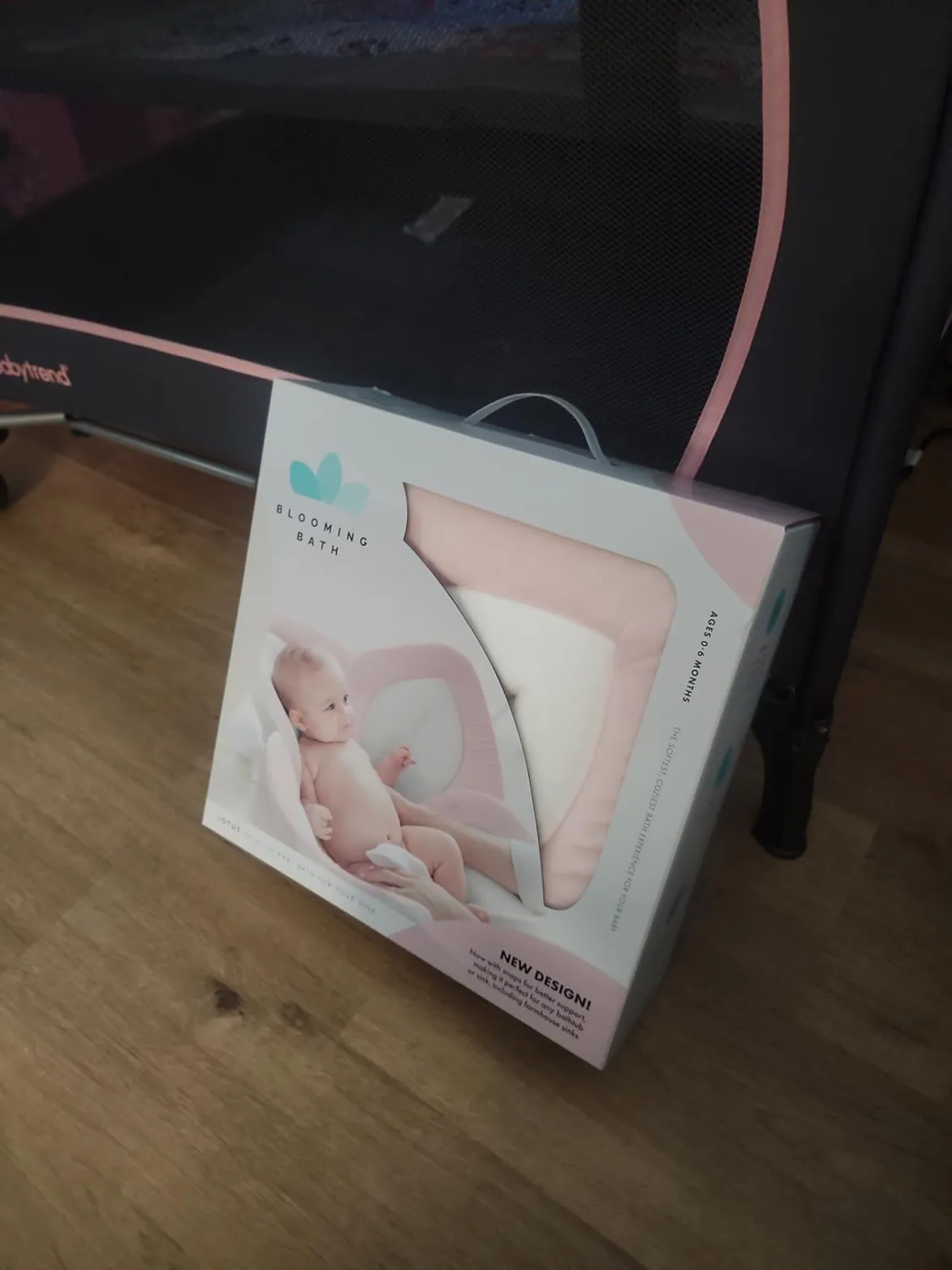 Blooming Bath Lotus badesæde pink-hvid-grå blød vask