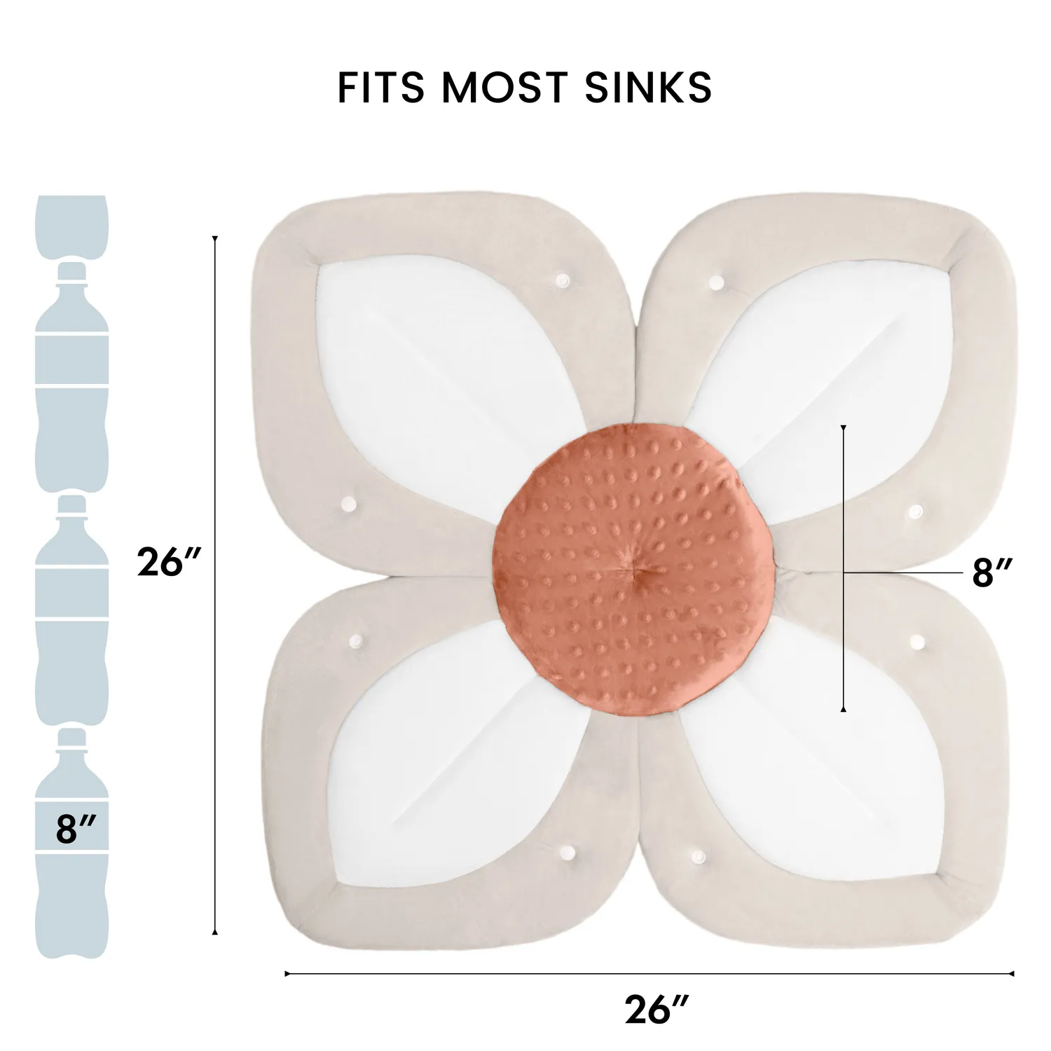 Blooming Bath Lotus badesæde pink-hvid-grå blød vask