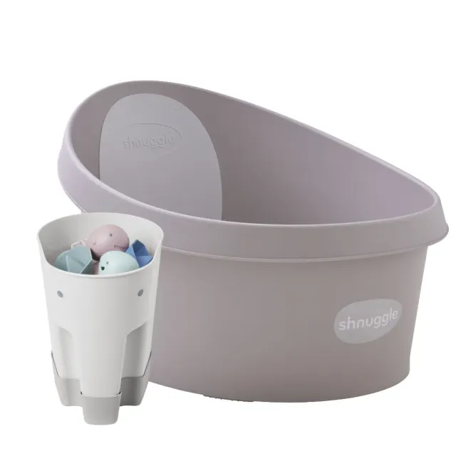 Shnuggle Toddler Bath kar og Ellie legetøjskurv sæt