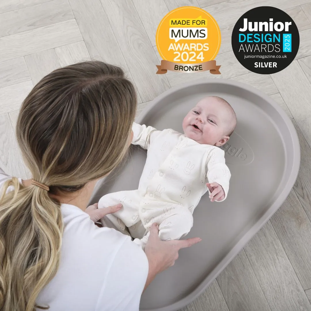 Shnuggle Squishy puslemåtte taupe blød