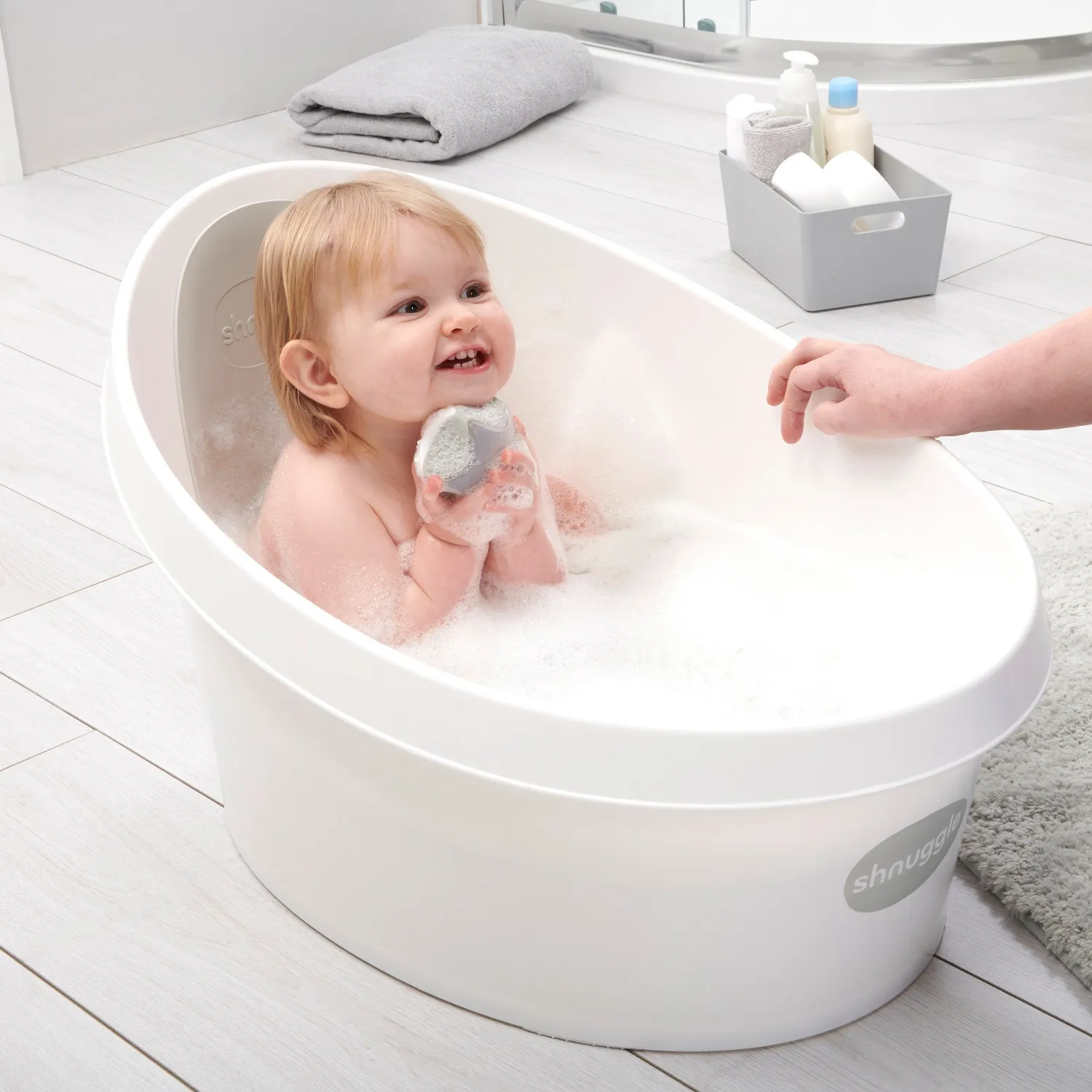 Shnuggle Toddler Bath badekar taupe 9 mdr