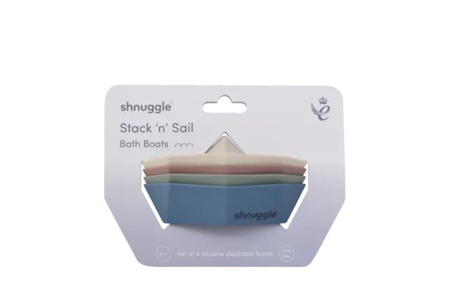 Shnuggle Stack and Sail badebåde silikone 4 stk