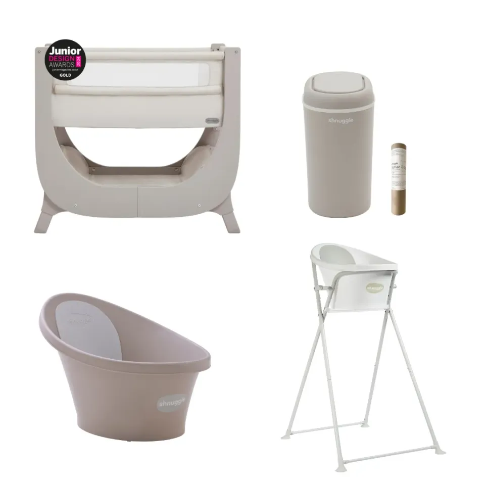 Shnuggle Best Sellers Bundle babysæt krybbe bad