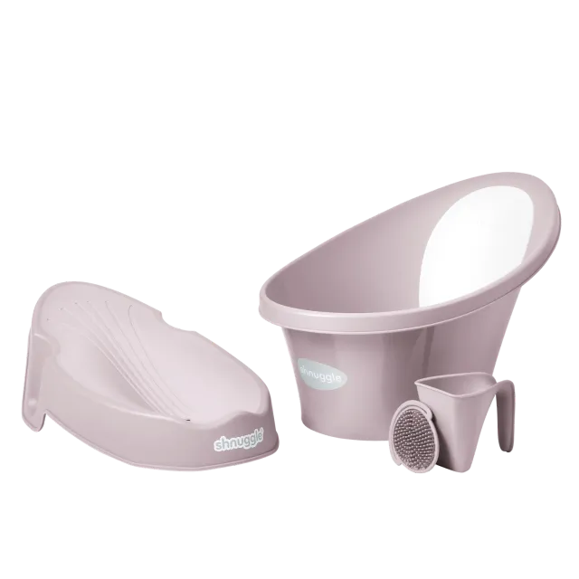 Shnuggle Blossom badekar og nyfødtstøtte sæt 4 dele