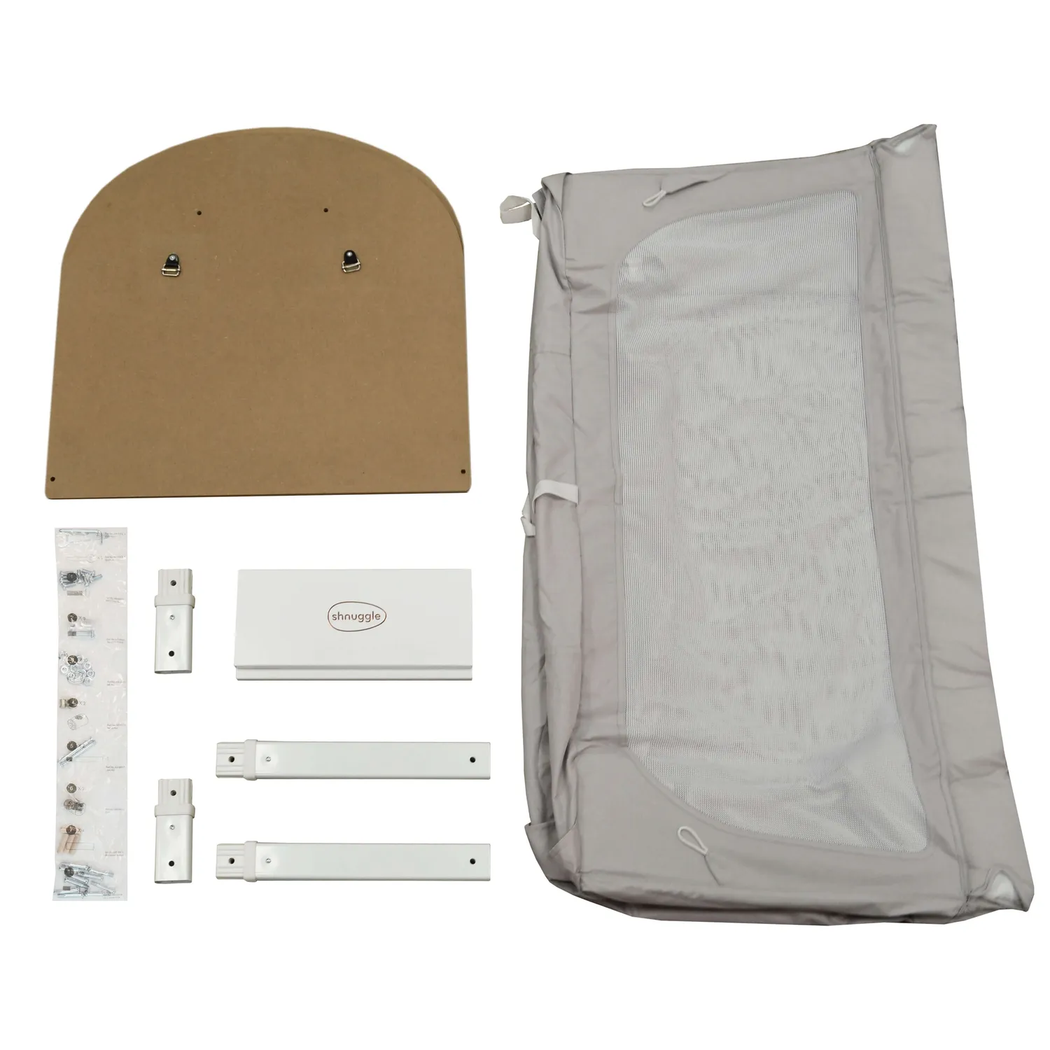 Shnuggle Air tremmeseng kit stone grey 0-2 år