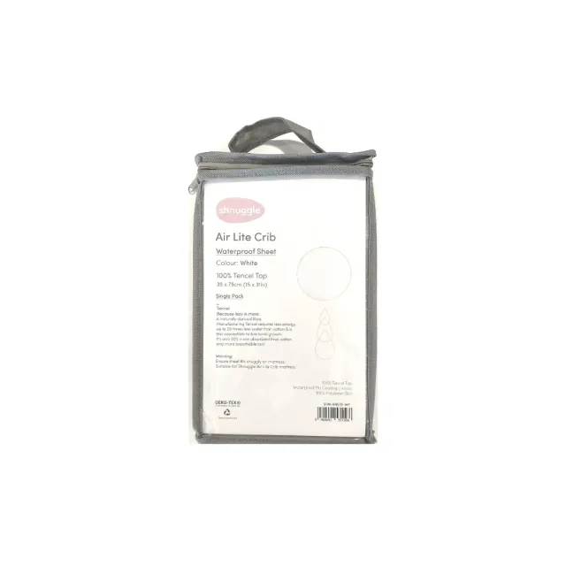 Shnuggle Air Lite vandtæt lagen 39x79 tencel