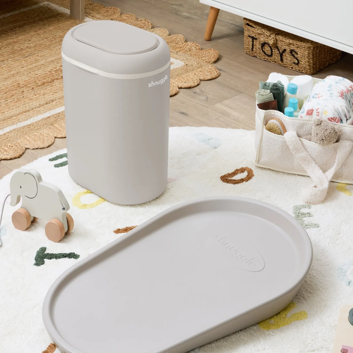 Shnuggle Squishy puslemåtte og ble spand sæt