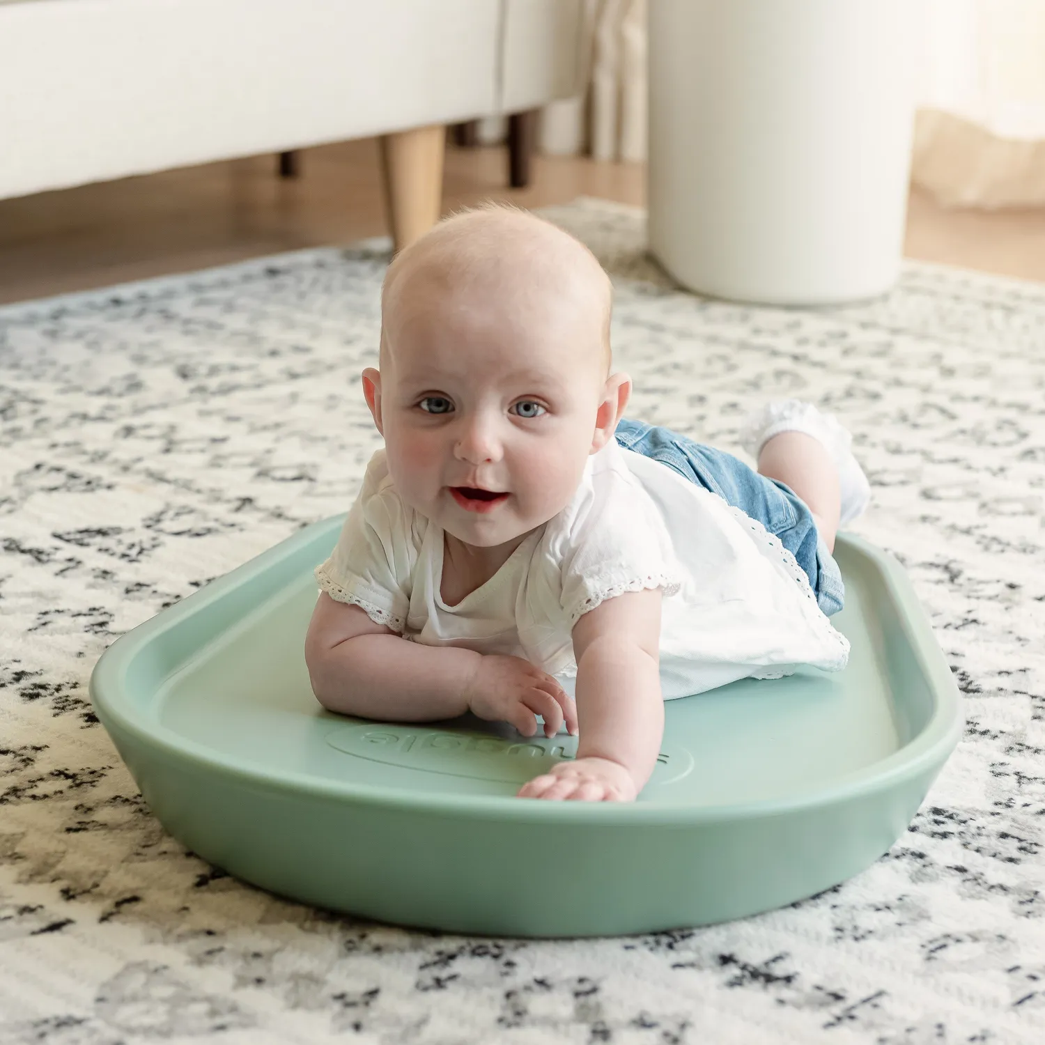 Shnuggle Squishy puslemåtte taupe blød