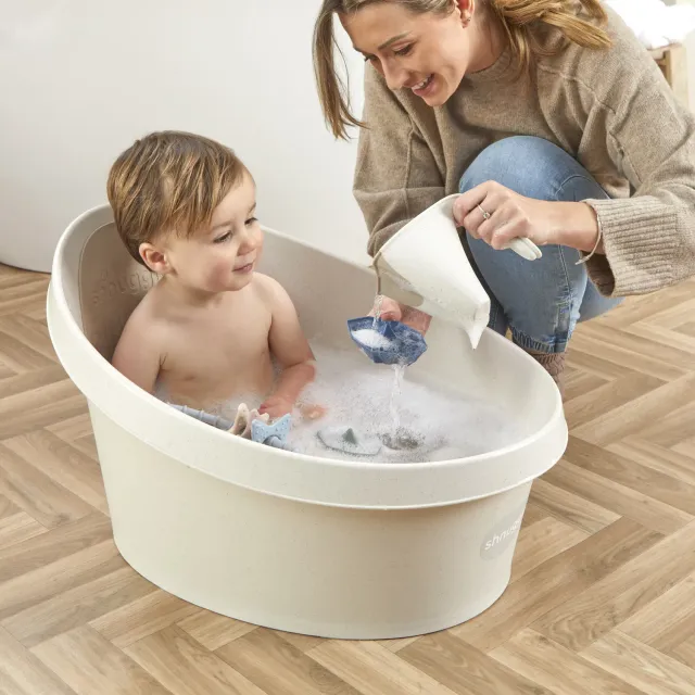 Shnuggle Eco Toddler Bath babybadekar cookies cream genbrug
