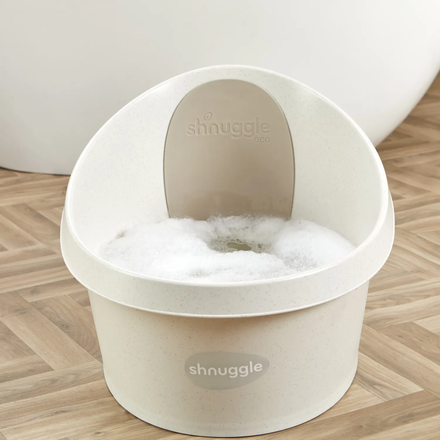 Shnuggle Eco Toddler Bath babybadekar cookies cream genbrug
