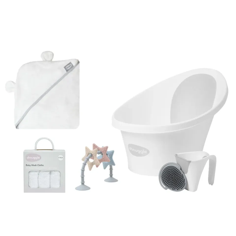Shnuggle Baby Bath badekar sæt med støtte nyfødt