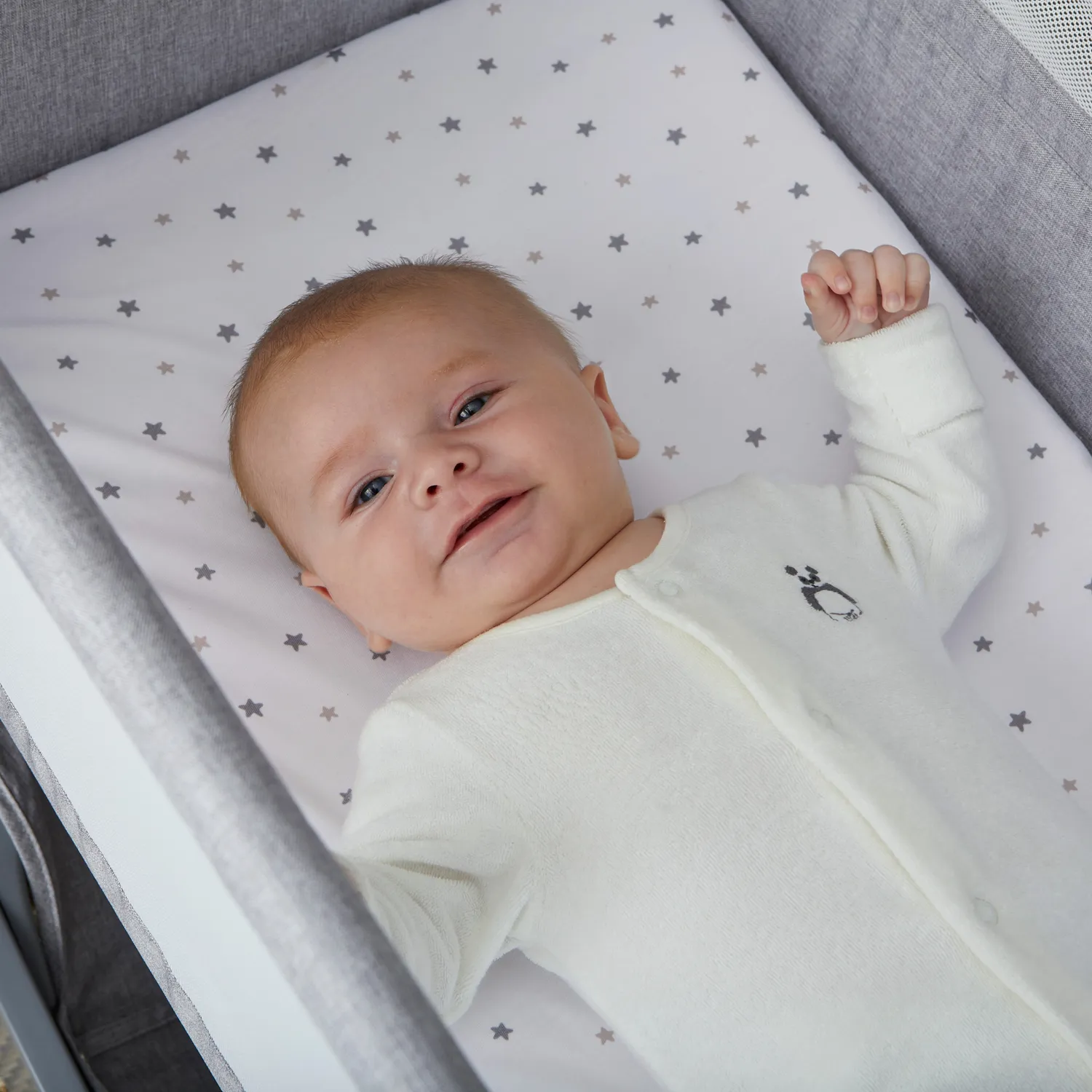Shnuggle Air Lite lagen stars 2-pak bomuld 80x40