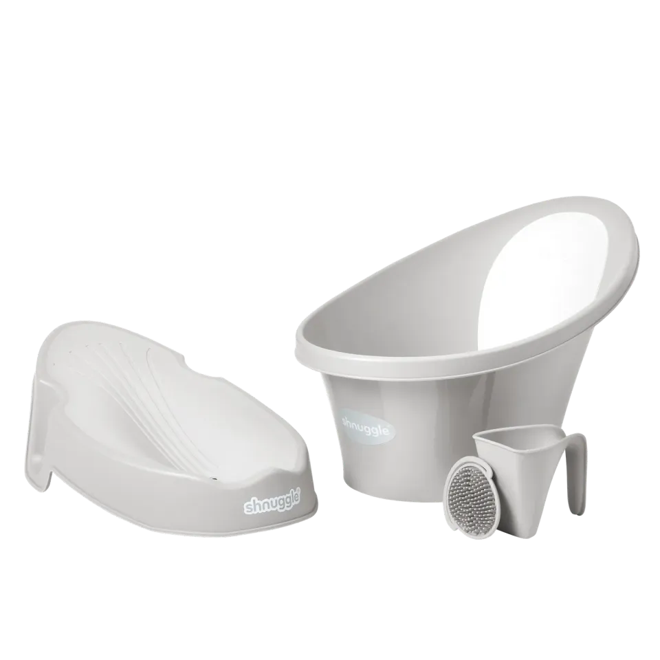 Shnuggle Bath Bundle badesæt taupe til nyfødte