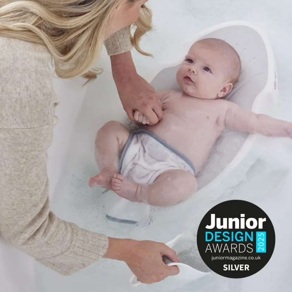 Shnuggle Newborn Bath Support badestøtte hvid blød