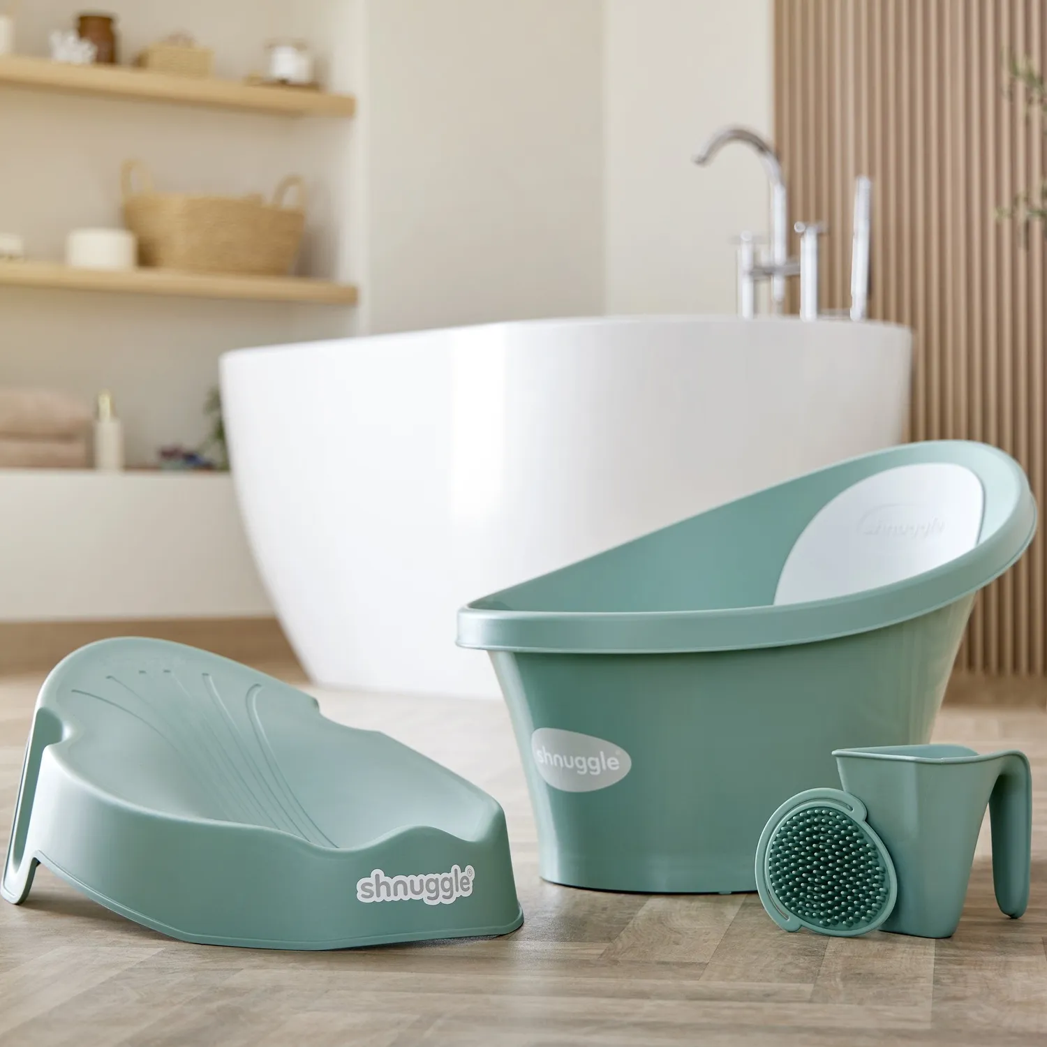 Shnuggle Bath Bundle badesæt eucalyptus 4 dele