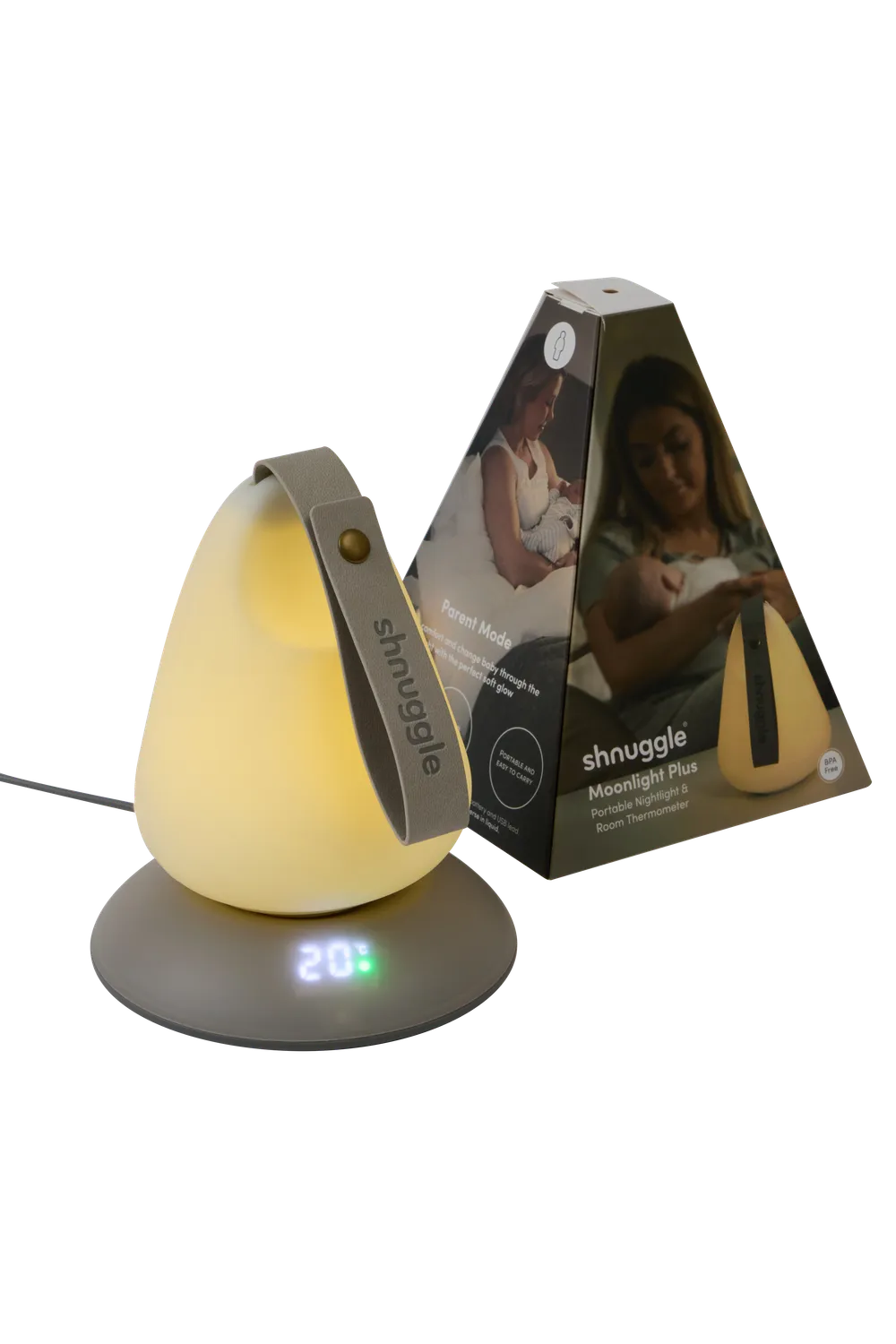 Shnuggle Moonlight Plus natlampe bærbar