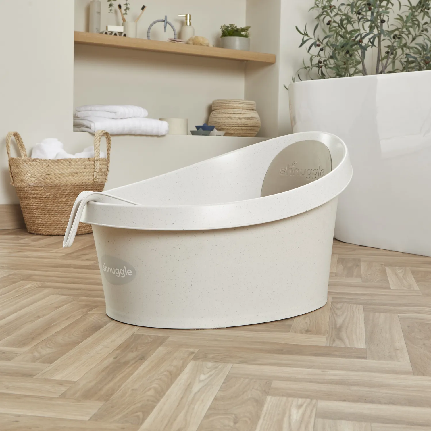 Shnuggle Eco Toddler Bath babybadekar cookies cream genbrug