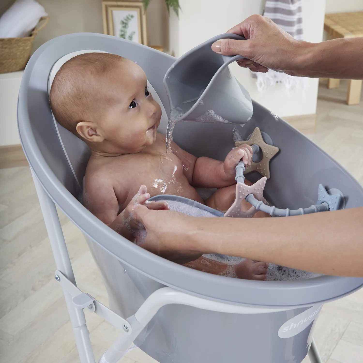 Shnuggle Stick n Play sanselegetøj stjerne silikone