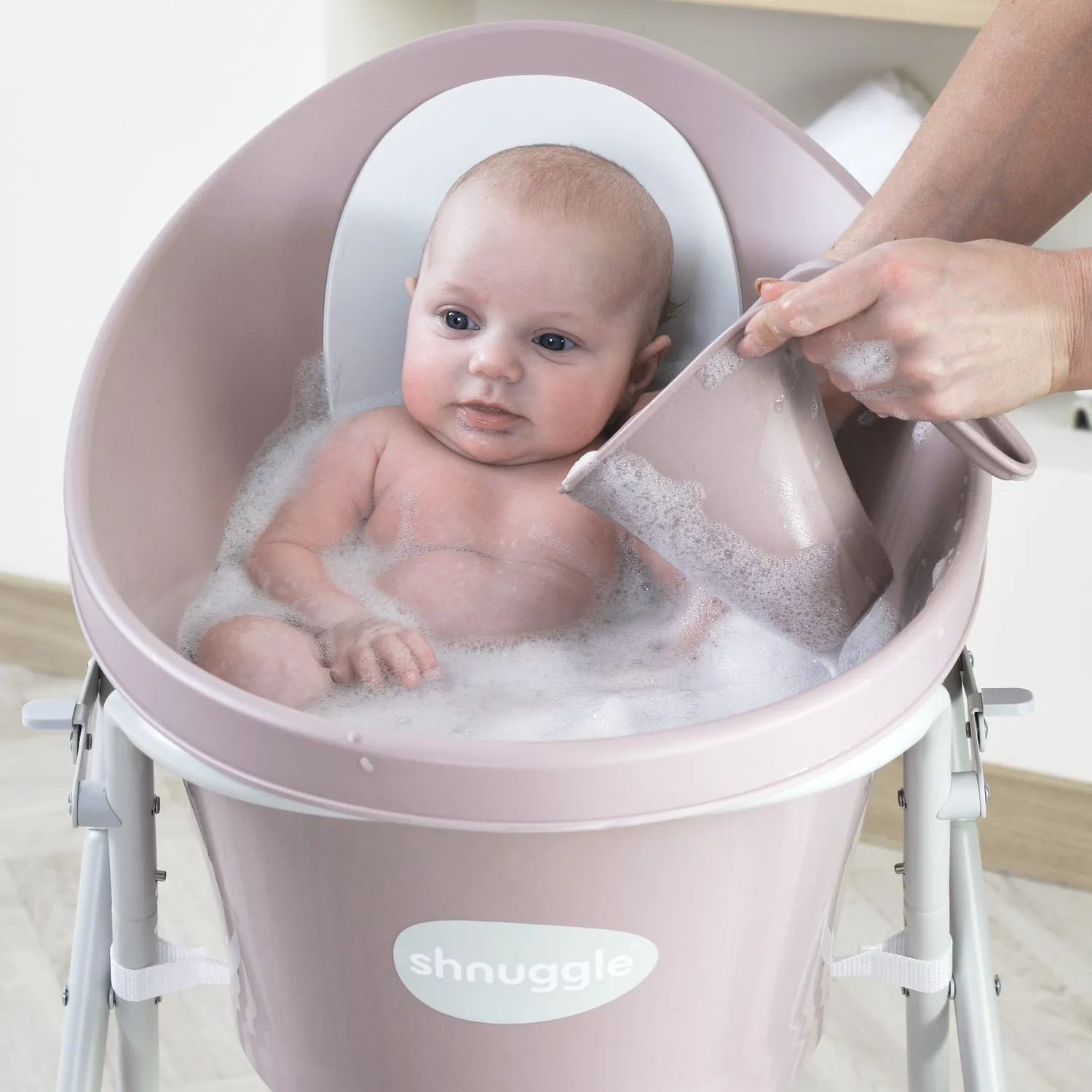 Shnuggle Bath Bundle badesæt taupe til nyfødte